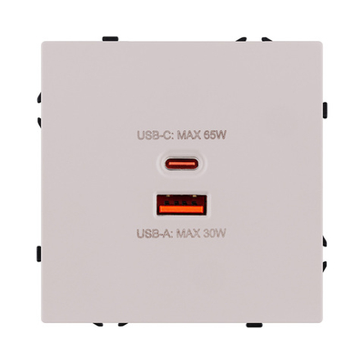 Розетка USB A+C 65W, кашемир матовый Kollinger Eclipse EC-024CM
