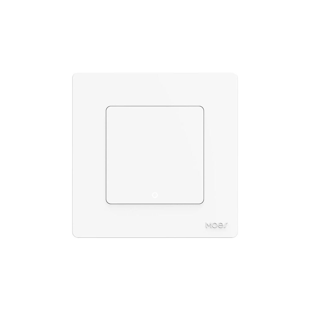 Умный одноклавишный WiFi выключатель MOES 10A/2200Вт, Белый (Работает с Алисой, SmartLife, Tuya)