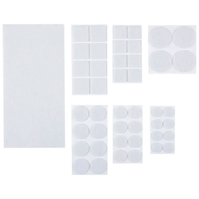 Накладки-протекторы для мебели самоклеящиеся, 45 шт набор, белый