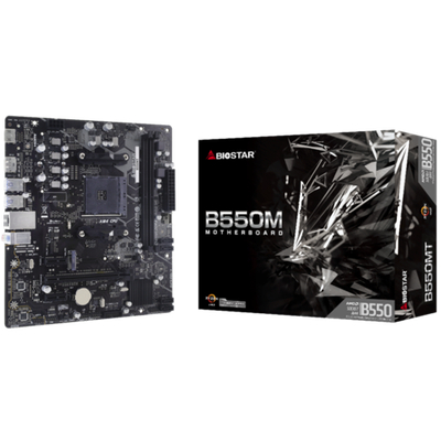 BIOSTAR MB AM4 B550 2 x DDR4 4 x SATA III 1 x M.2 1 x DP Port 1 x HDMI Port 1 x LAN port Micro ATX