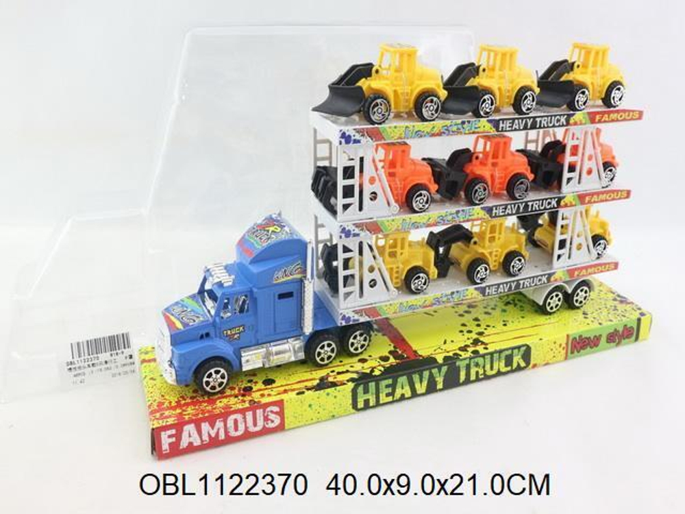 Автовоз ин. 40см + 9машин, ПК 818-9