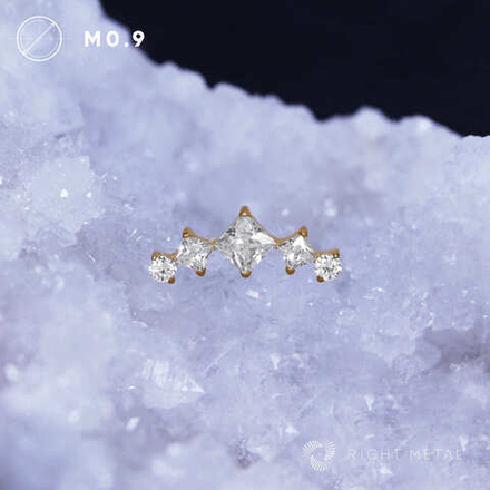 5K Square Crystal PVD Yellow