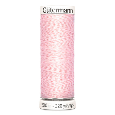 01 Нить Sew-All 100/200 м для всех материалов, 100% полиэстер Gutermann 748277 (372 бело-розовый)