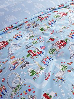 Пододеяльник  перкаль Сказка "Лондон/Биг Бен" 1,5-спальный на молнии 145x215 см