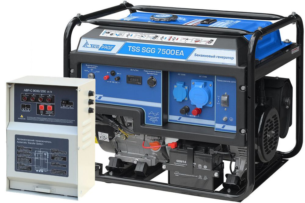 Генератор бензиновый TSS SGG 7500ЕA - [7.5 кВт / 33 А] с блоком АВР