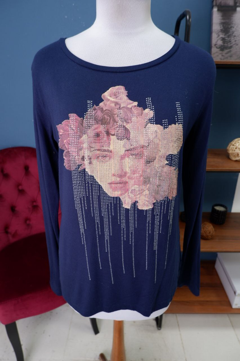 Джемпер Sela с принтом 48 размер