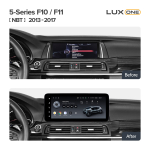 Магнитола BMW 5-серия F10 2012-2016 (NBT) - Teyes LUX ONE ROUND монитор 12.3" 2K QLED на Android 10, CarPlay, 4G SIM-слот