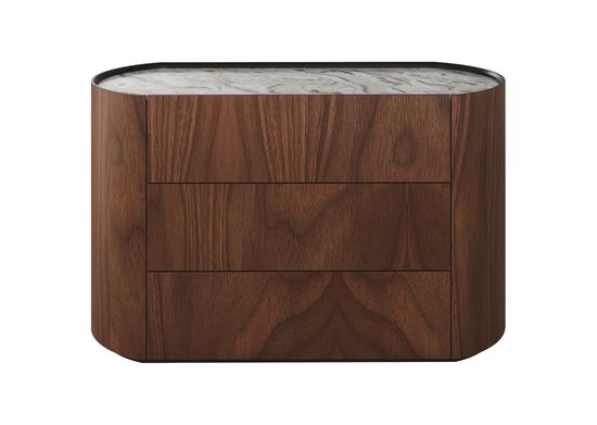 Комод Lagom 3 ящика ширина 120 см (орех, камень OV2)