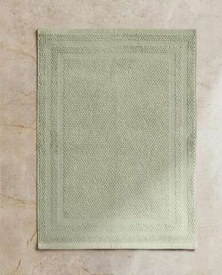 ZARA HOME КОВРИК ДЛЯ ВАННОЙ ИЗ ХЛОПКА С АНТИСКОЛЬЗЯЩЕЙ ПОВЕРХНОСТЬЮ, ЗЕЛЕНЫЙ