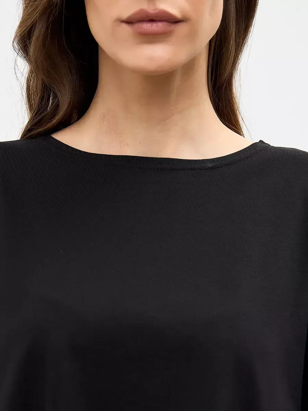 Туника оверсайз симметричная чёрный