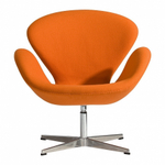 Вращающееся кресло Swan текстиль