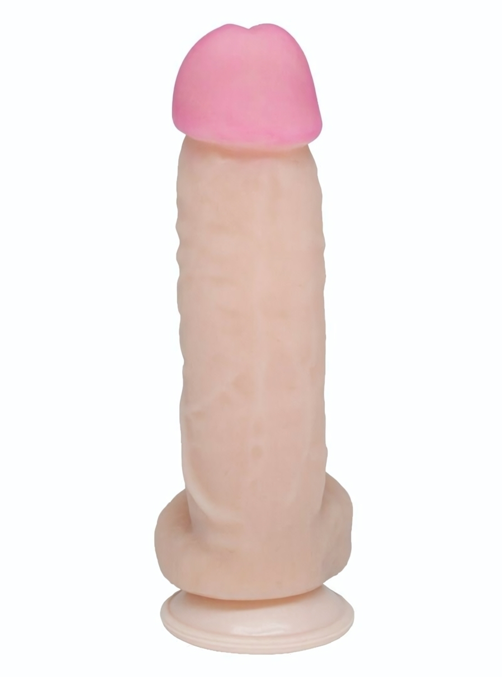 Крупный фаллоимитатор на присоске - 21,5 см. (Цвет: телесный)