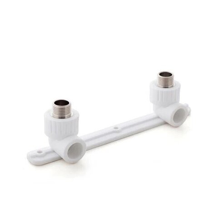 Угольник комбинированный под смеситель PPR наружная резьба 20х 1/2,  белый, РТП (10703)