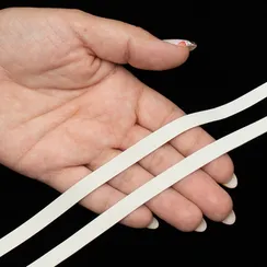 Резинка латексная для купальника белая 8 мм (оптом), Италия