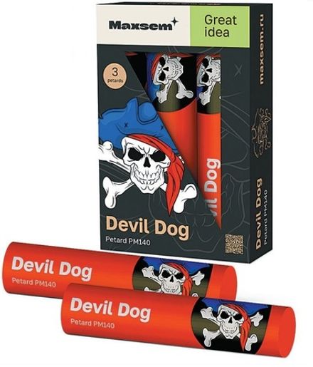 Петарды фитильные "Devil Dog" PM140 к-т3 шт  (1/40)