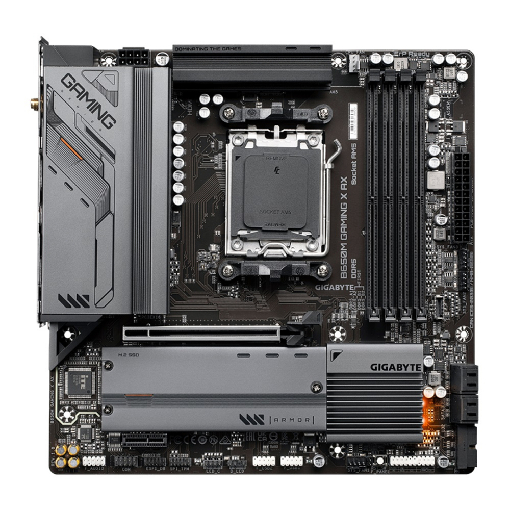 Материнская плата Gigabyte B650M GAMING X AX, Socket AM5, AMD B650, 4xDDR5-5200, HDMI+DP+DP, 1xPCI-Ex16, 1xPCI-Ex1, 4xSATA3(RAID 0/1/10)