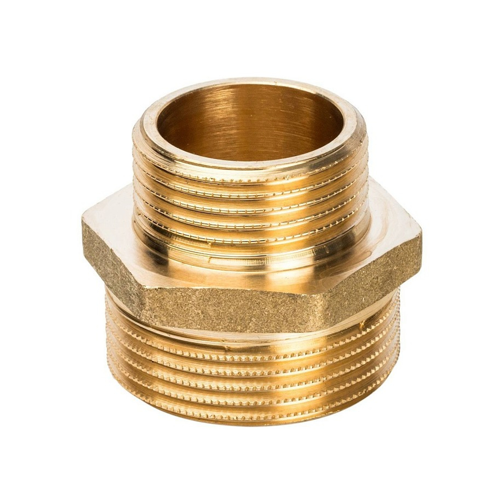 Ниппель редукционный STOUT SFT 0003 - 1"1/4 x 3/4" (для стальных труб, латунь без покрытия)