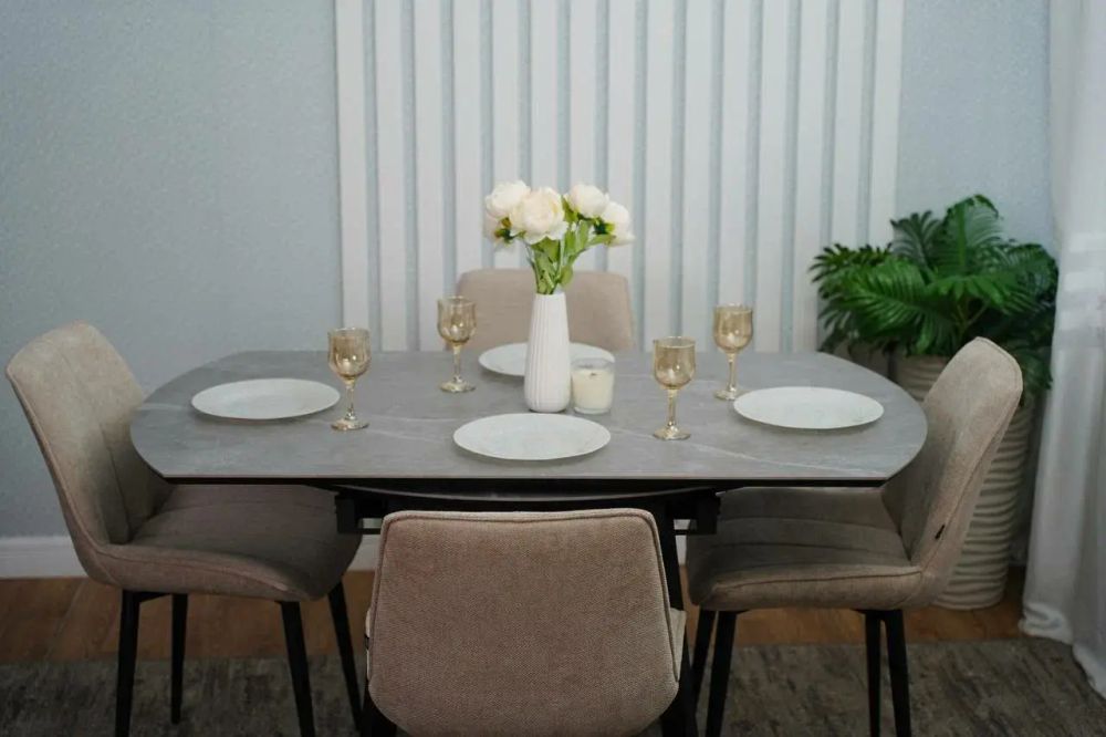 Стол керамический "Раунд" (Серый), ДСВ-Мебель, г. Пенза