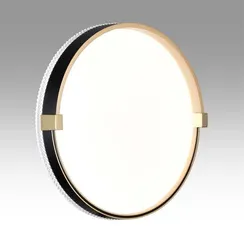 7647/CL PALE SN 189 Светильник пластик/белый/черный/золотой LED 30Вт 4000К D340 IP43 OLIDI BLACK
