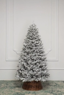 Искусственная елка Алтайская заснеженная 270 см., 760 теплых-белых Led ламп, 100% литая хвоя, ЕлкиТорг (203270)