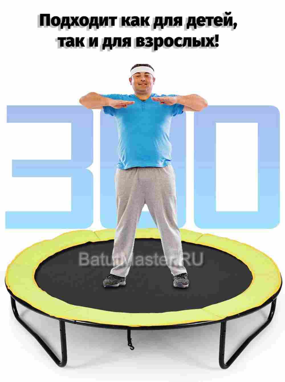 Батут с сеткой, диаметр 5 фт, синий
