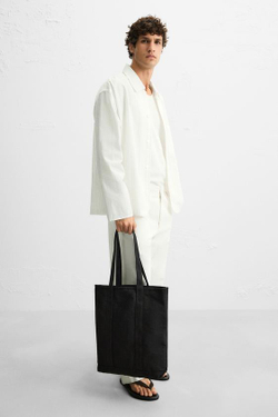 ZARA СУМКА-ШОПЕР, ЧЕРНЫЙ