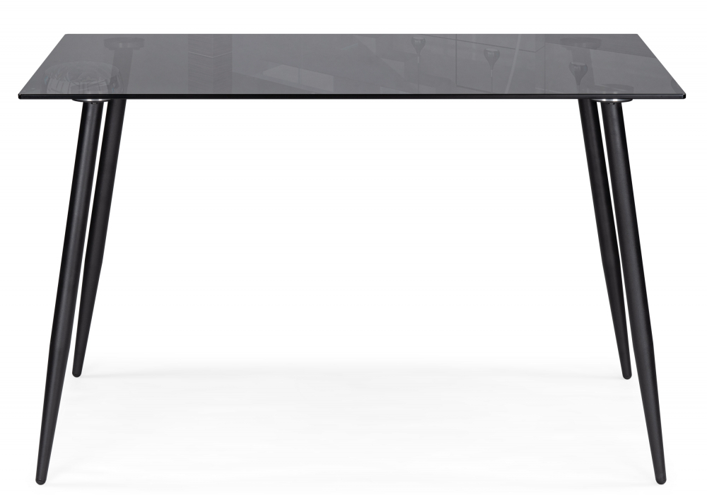 Стол стеклянный Woodville Smoke 120х80х75 clear gray, black