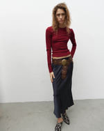 LS Ribbed T-Shirt Rhododendron