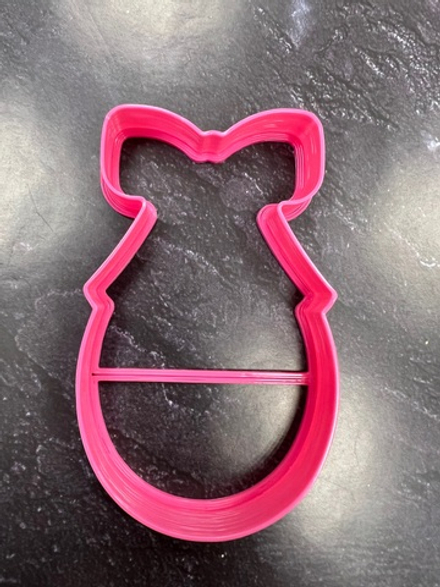 Вырубка яйцо с бантом 10 см бо