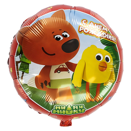 Шар Круг Ми-Ми-Мишки Лисичка С Днем Рождения
