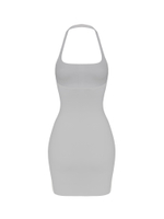 grey halter dress