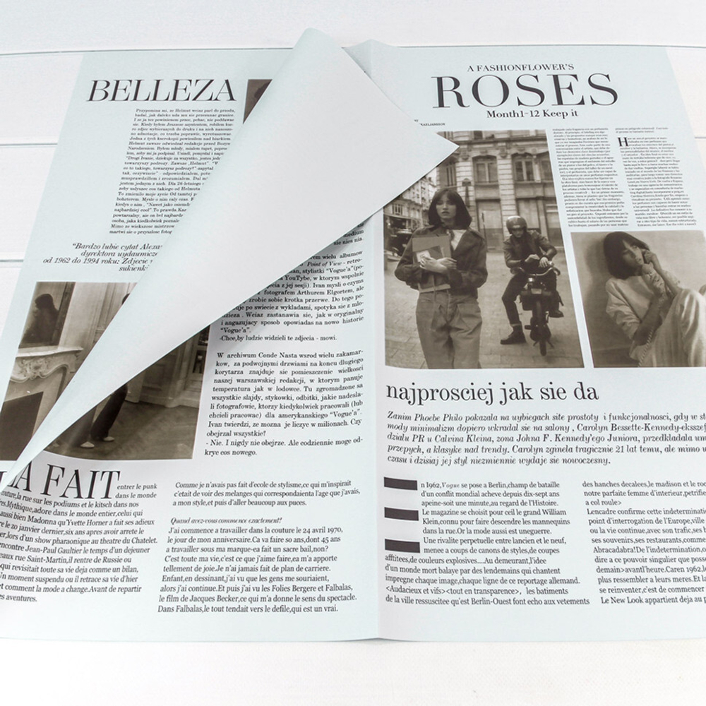 Пленка В листах 20 шт 57 х 57 см "Газета ROSES" (Голубой, Серый)