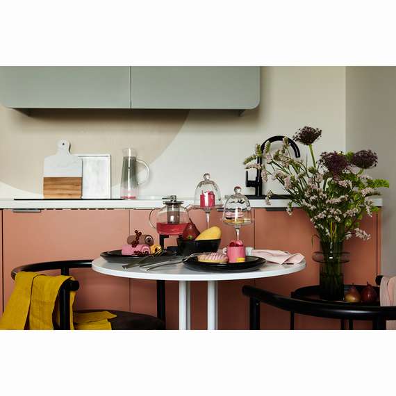 Набор обеденных тарелок dots, D26 см, черные, 2 шт.