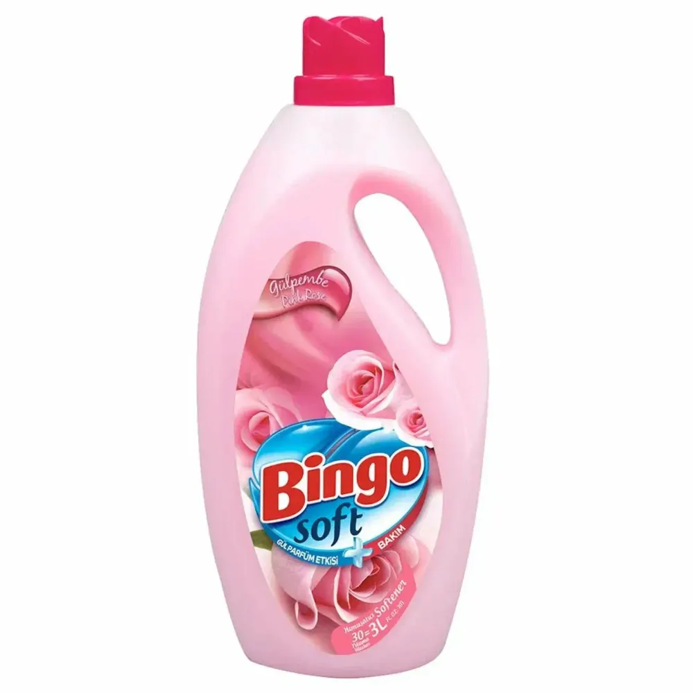 Ополаскиватель для белья розовая роза Bingo Soft, 3л