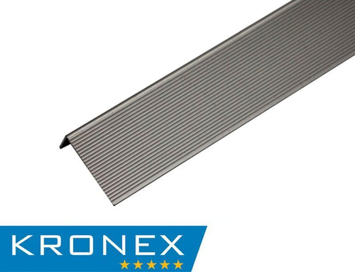 Угол завершающий алюминиевый KRONEX 51,5*30*3000 мм. браш серебро