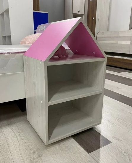 Стеллаж МИККИ /450*750*353/ сосна винтерберг / пинк