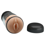 Мастурбатор вагина с вибрацией Emily, черный (Цвет: телесный, черный)