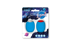 Фонари TRIX Cosmic детские, комплект передний задний, 2 диода, 3 режима, силикон, синие