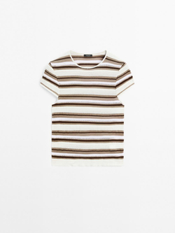 Massimo Dutti Трикотажная футболка в полоску, полоски