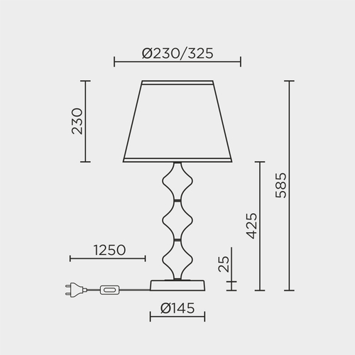 Настольная лампа Modelux ML.6105.01TL WH