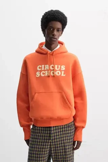 ZARA X HARRY LAMBERT ТОЛСТОВКА С КАПЮШОНОМ, ОРАНЖЕВЫЙ