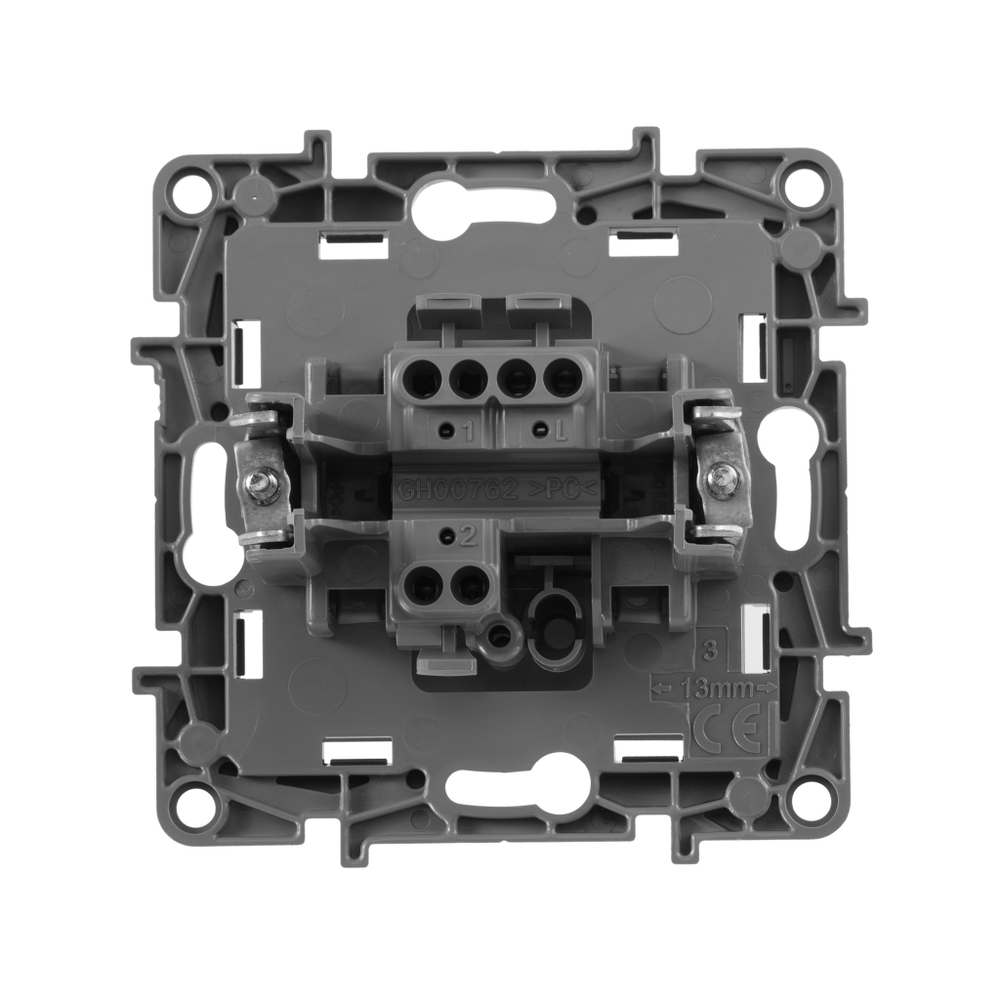 Выключатель кнопочный 1-клавишный с нормально-открытым/нормально-закрытым контактом 6А 250В слоновая кость ETIKA Legrand