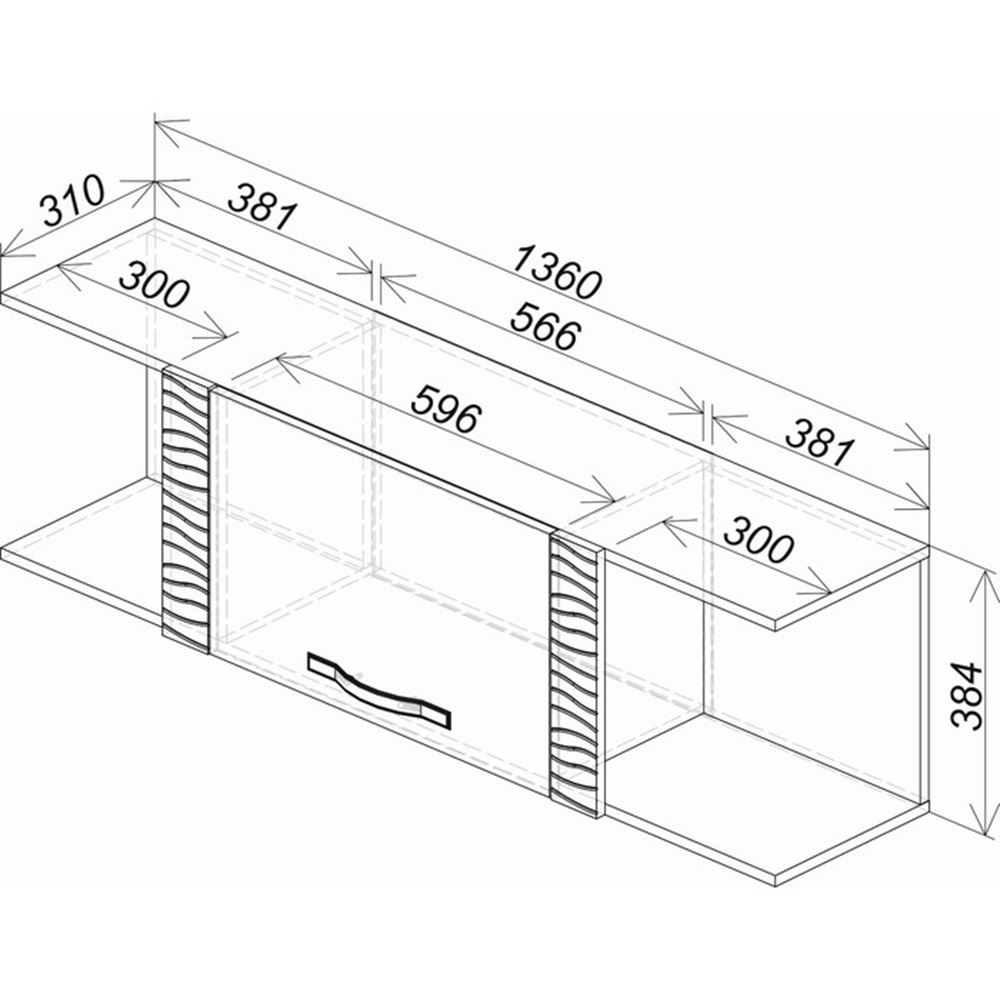 Антресоль навесная Монако АН-07