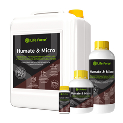 Жидкое удобрение с гуминовыми кислотами и микроэлементами Life Force Humate & Micro