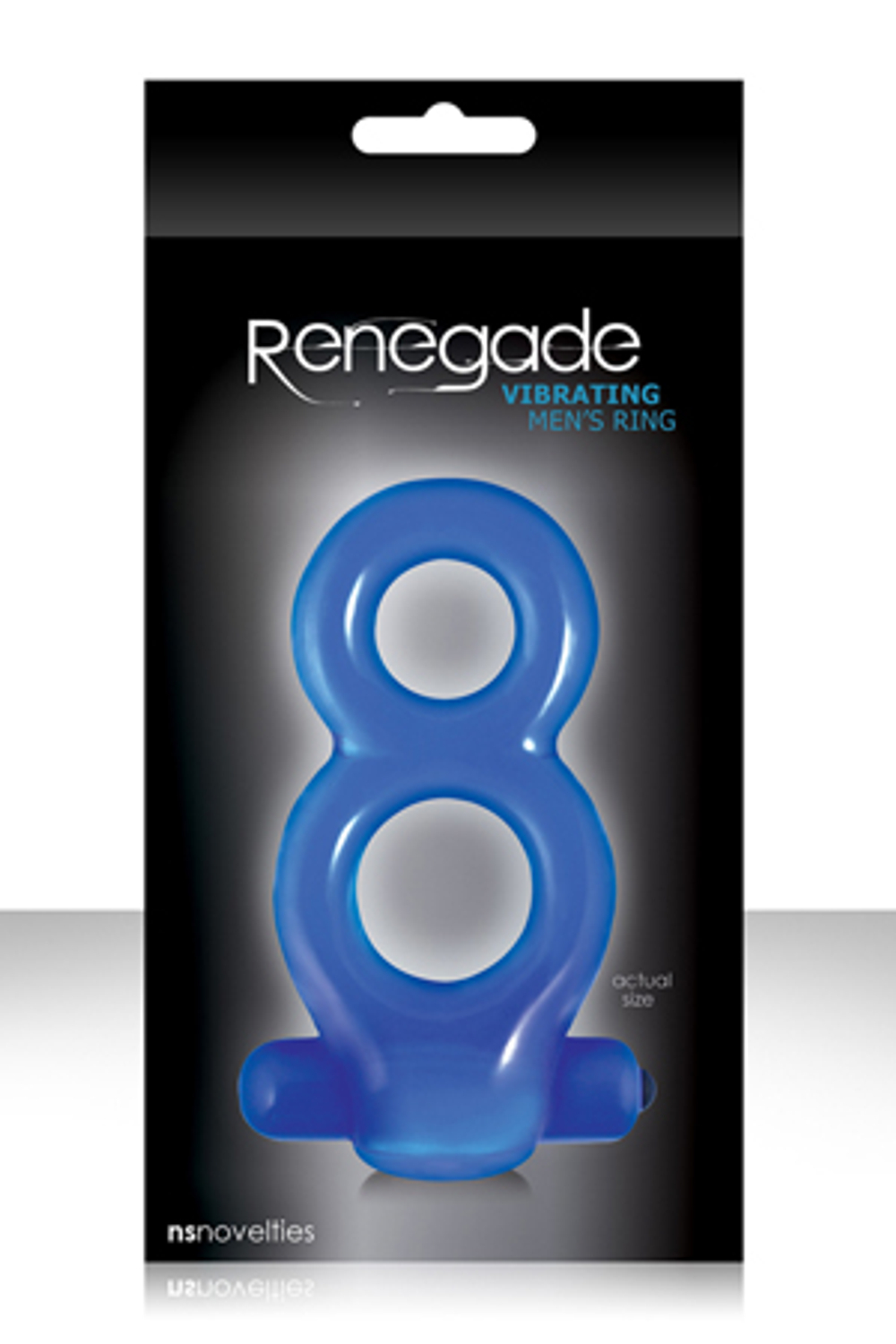 Синее эрекционное вибро-кольцо RENEGADE MAN
