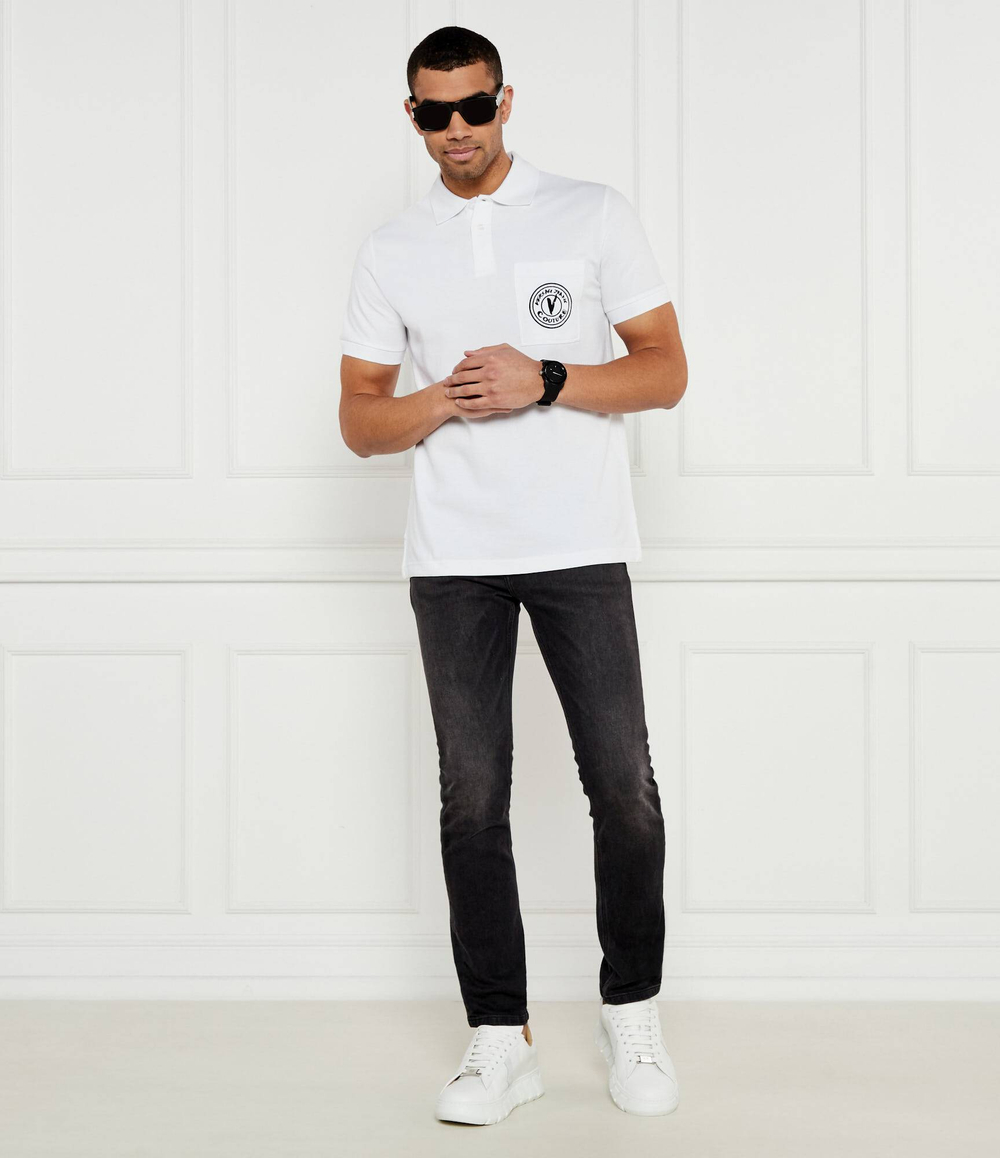 Поло Versace Jeans Couture - белый(78GAGT01CJ01T)