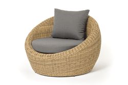 "Барселона" кресло из искусственного ротанга, цвет соломенный