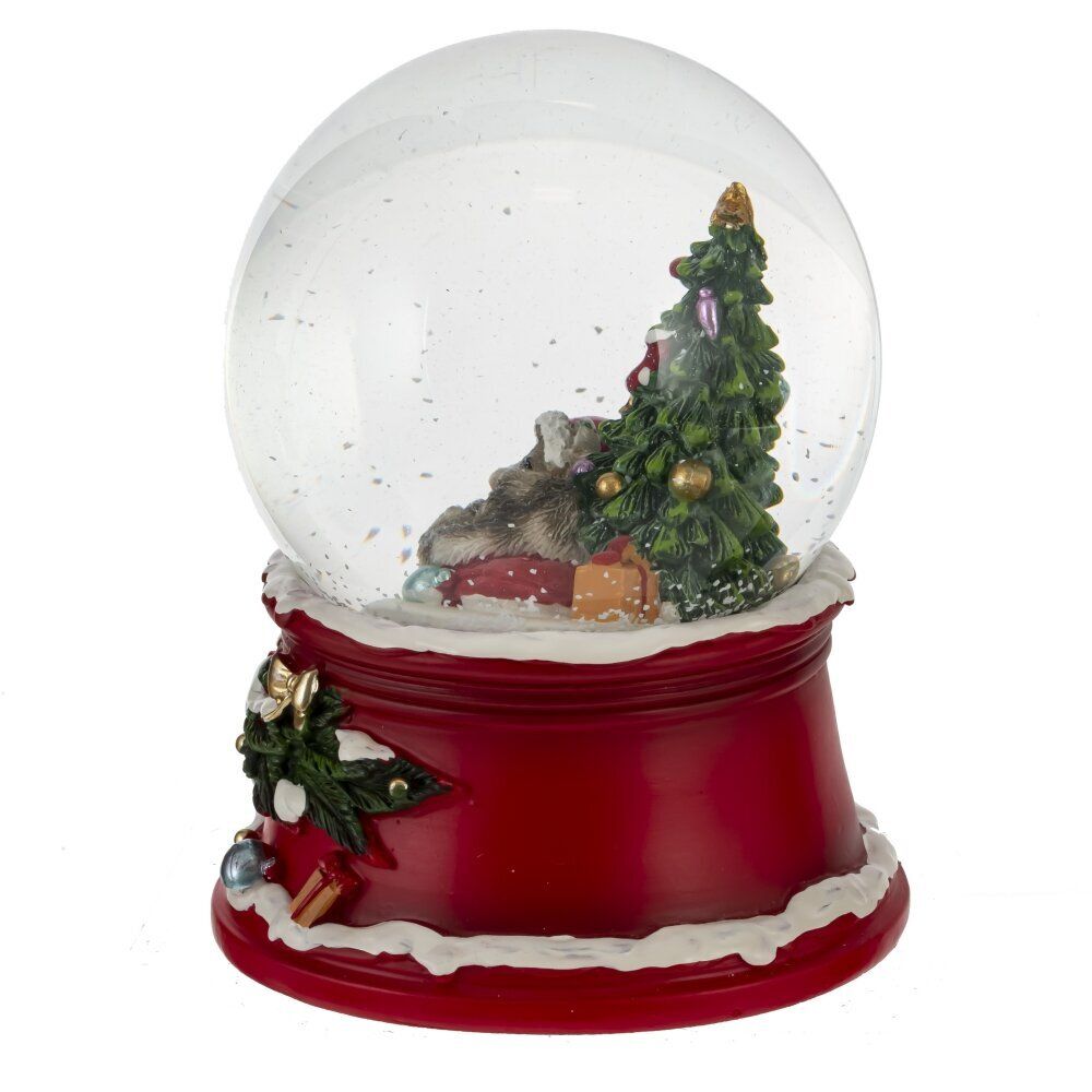 GAEM Фигурка декоративная "Рождество" в стекл шаре (муз, вьюга, АААх3, н/п), L11 W11 H14,5 см
