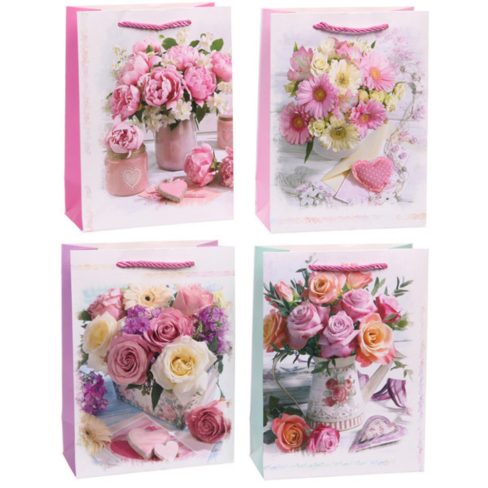 Пакет подарочный «Невероятный букет» 18*24*8,5 см, микс