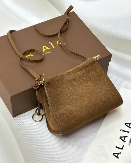 Сумка ALAIA LE CLICK ИЗ НУБУКА